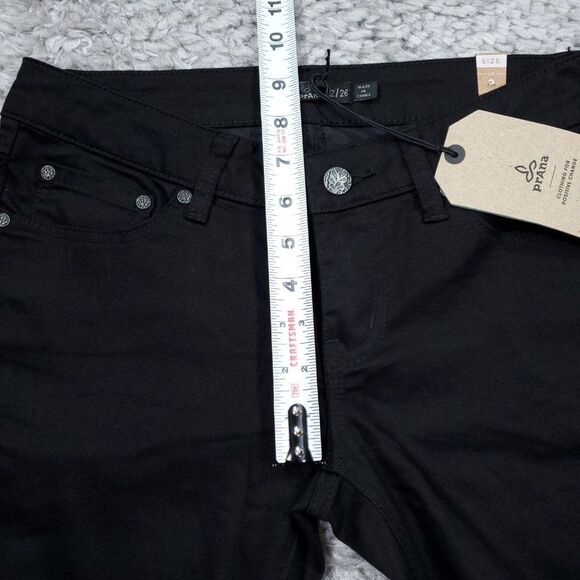 Prana Kara Rolled Skinny Jeans Black Size 2 26 Stretch Cuffed Low Rise - Picture 10 of 12